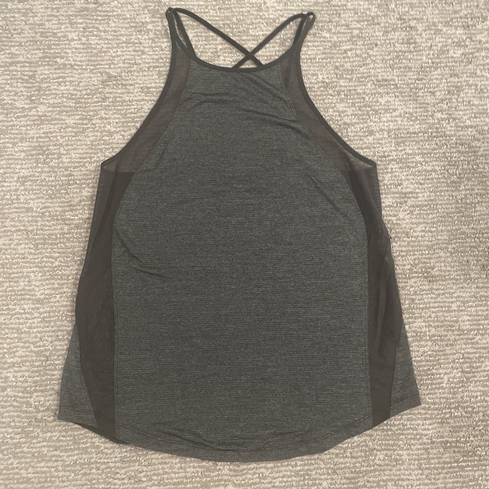 Lululemon Run Off-Route Tank in Heather Camo Green/Camo Green